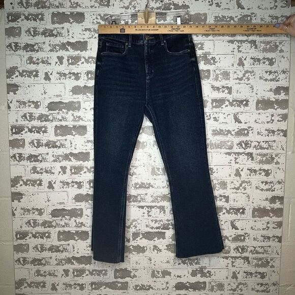 Loft | women dark wash high waist flare cropped - Picture 6 of 9